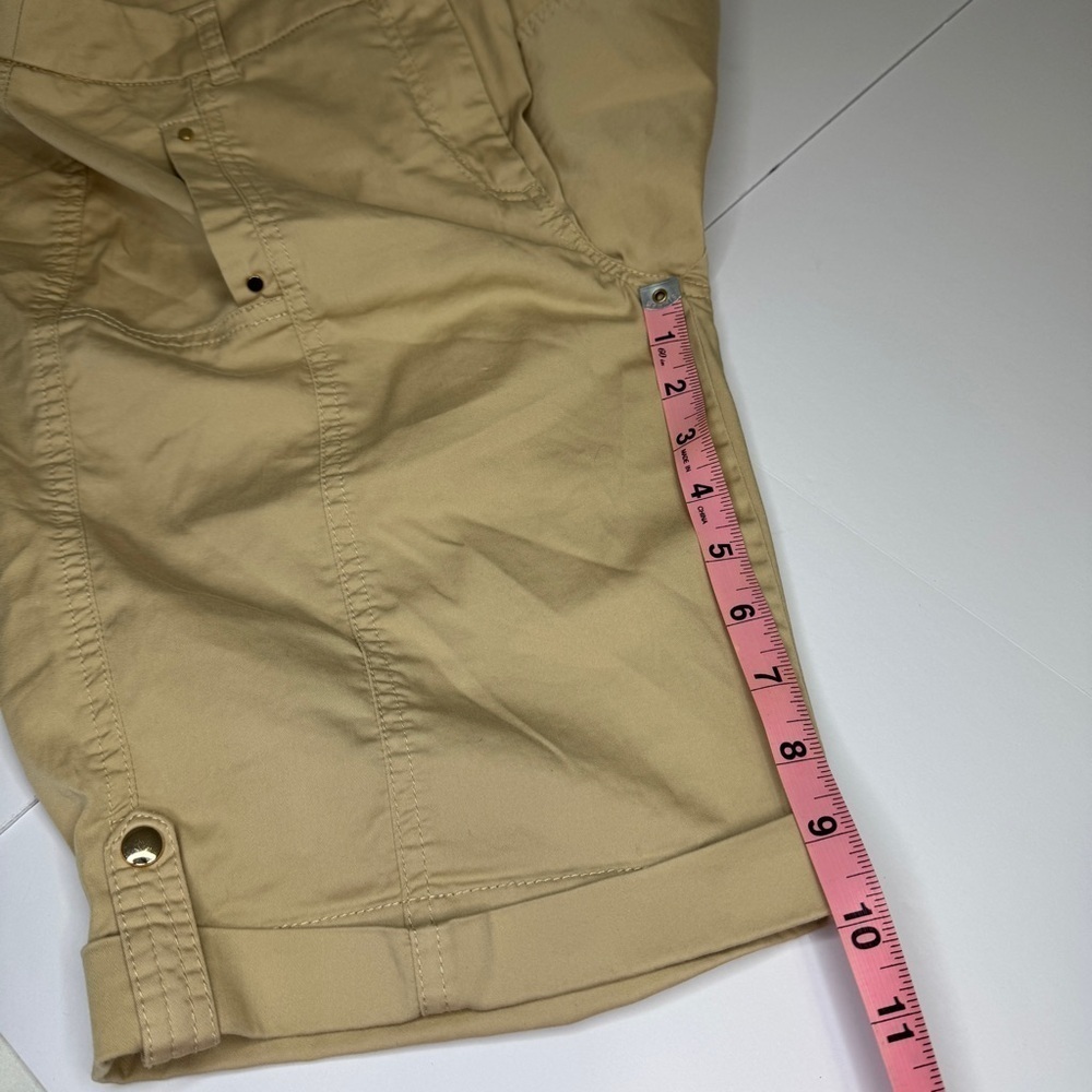 Chico’s Bermuda Shorts Size 00 (US 0/XS) Khaki Stretch Utility Casual - Picture 13 of 15